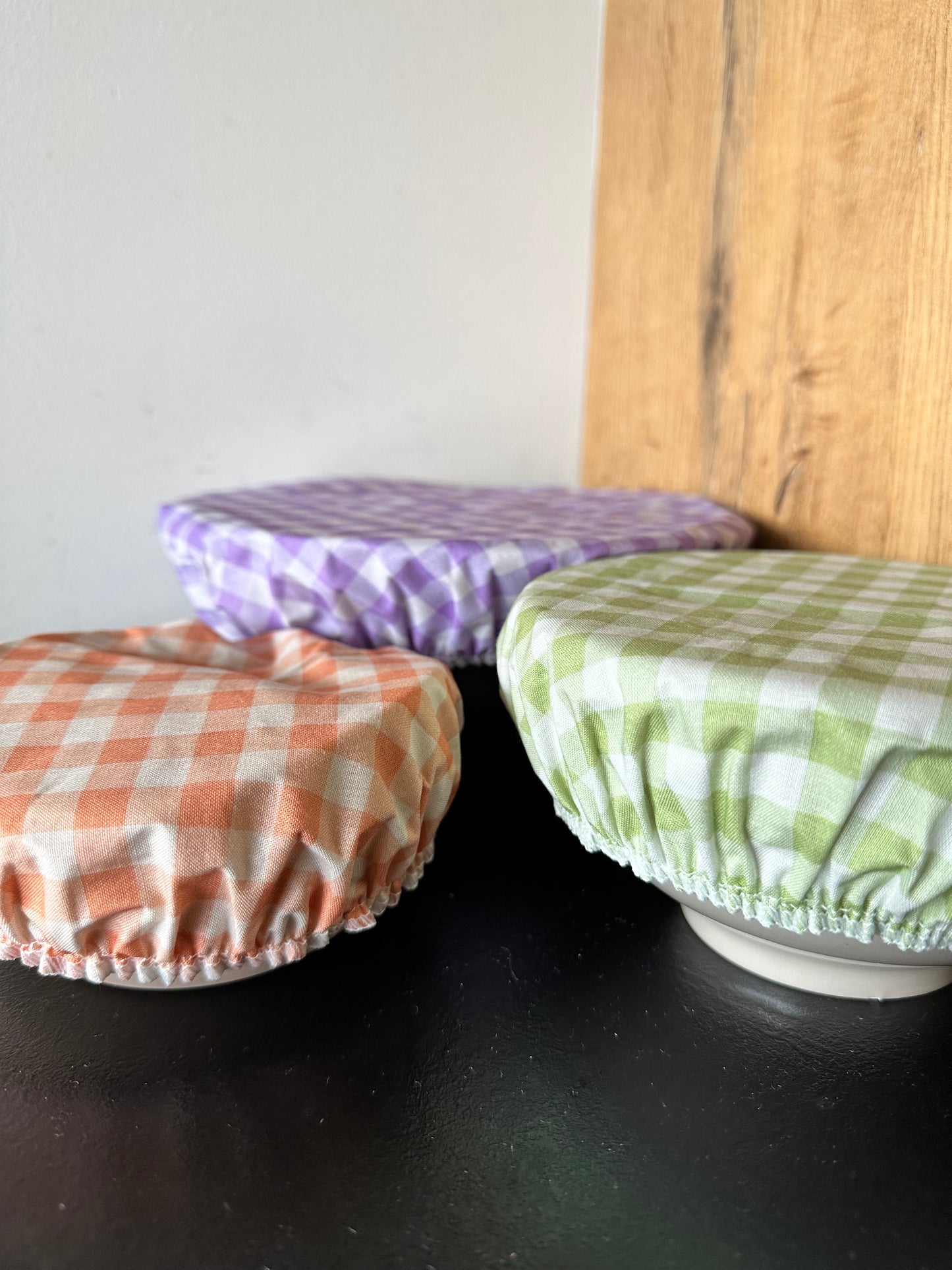 Tess & Tobi  | bowl covers | set van 3 | ruitjes